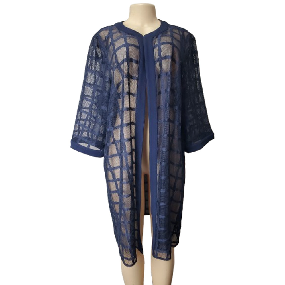 Maya Brooke women's navy sheer cover up size 18W